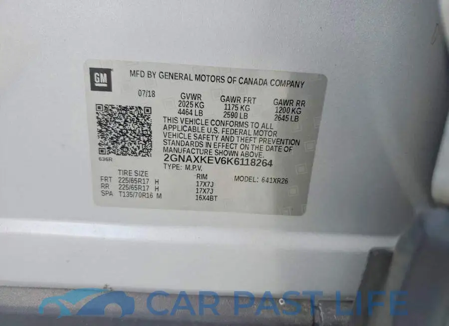 2GNAXKEV6K6118264# 12