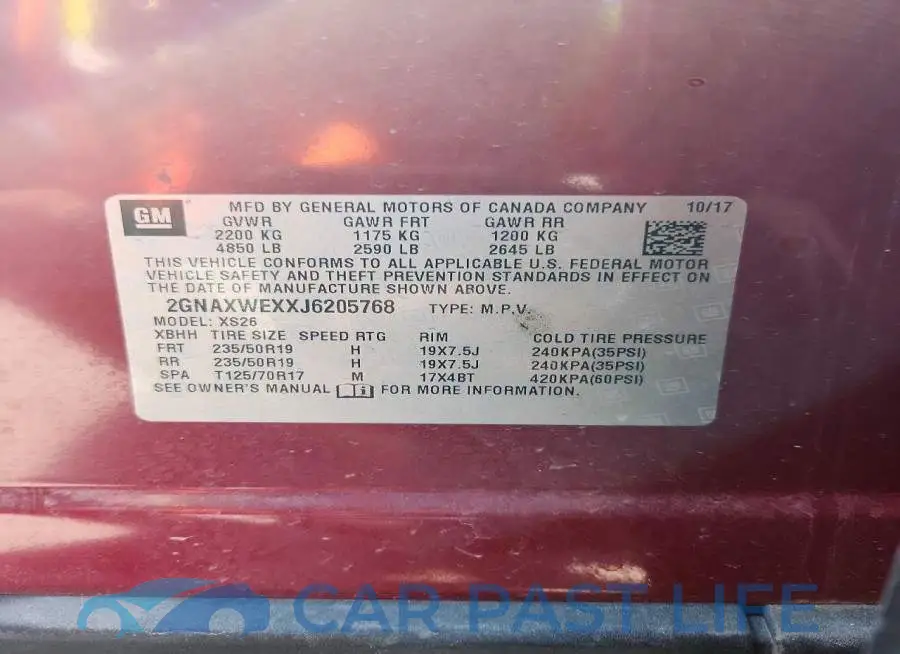 2GNAXWEXXJ6205768# 13