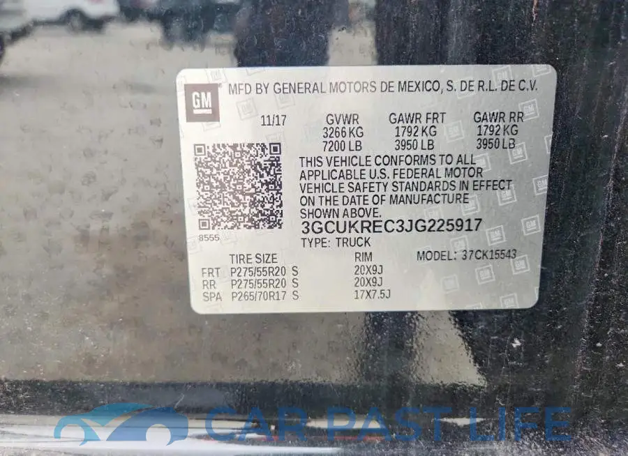 3GCUKREC3JG225917# 12