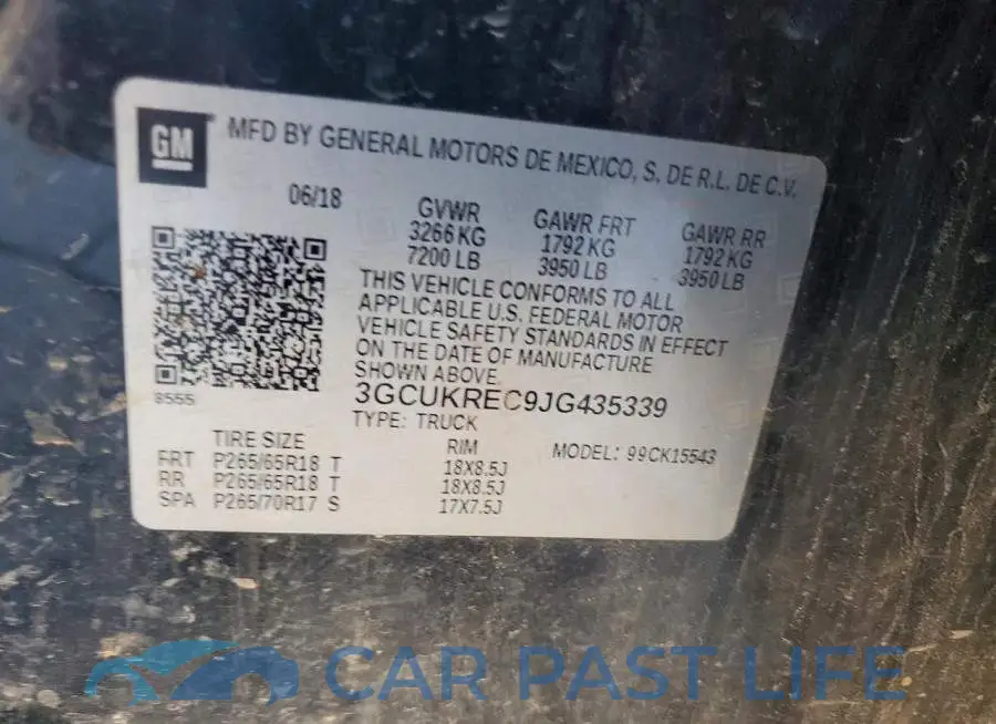 3GCUKREC9JG435339# 12