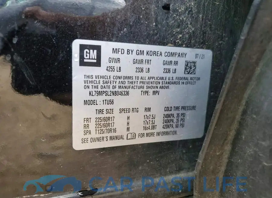 KL79MPSL2NB046336# 12