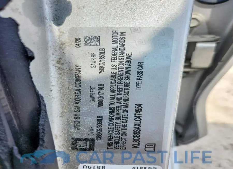 KL8CB6SAXLC474954# 12