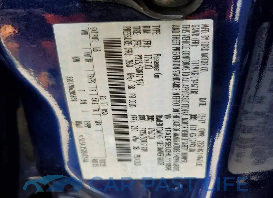 1FADP5EU2HL111896# 12