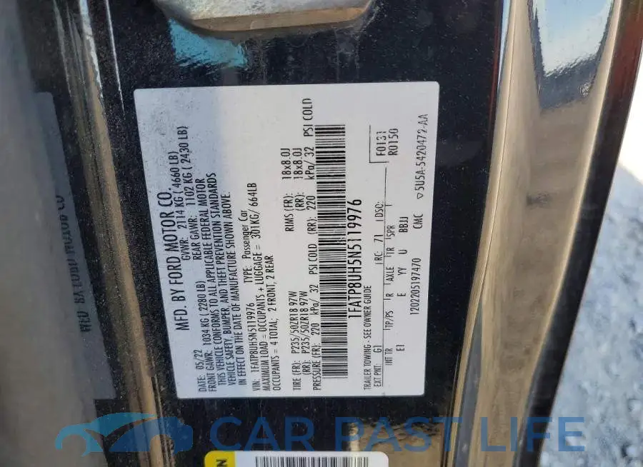 1FATP8UH5N5119976# 13