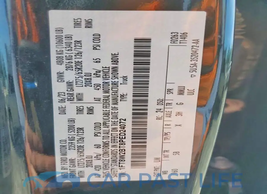 1FT8W2BT8PED24072# 13