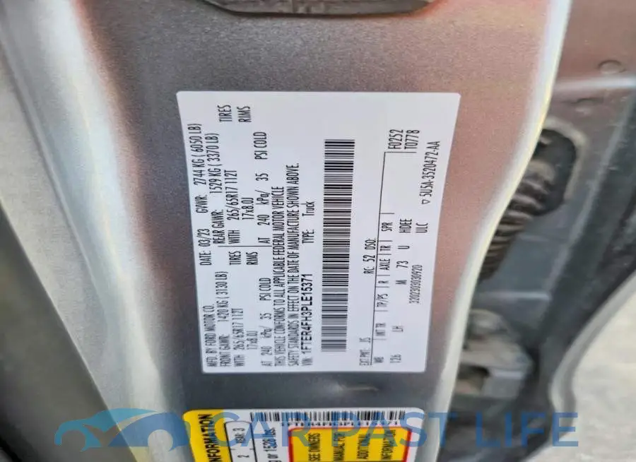 1FTER4FH3PLE15371# 12