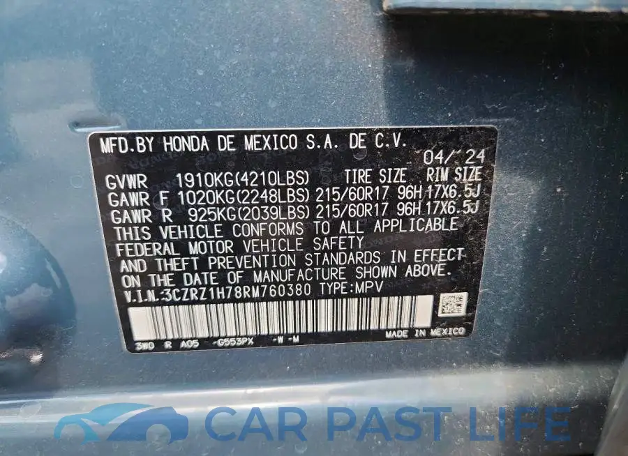 3CZRZ1H78RM760380# 13