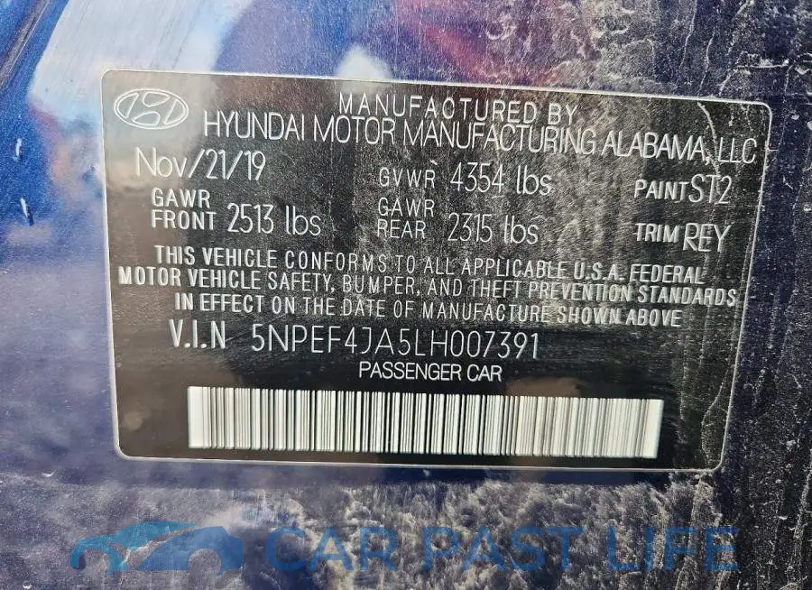 5NPEF4JA5LH007391# 13