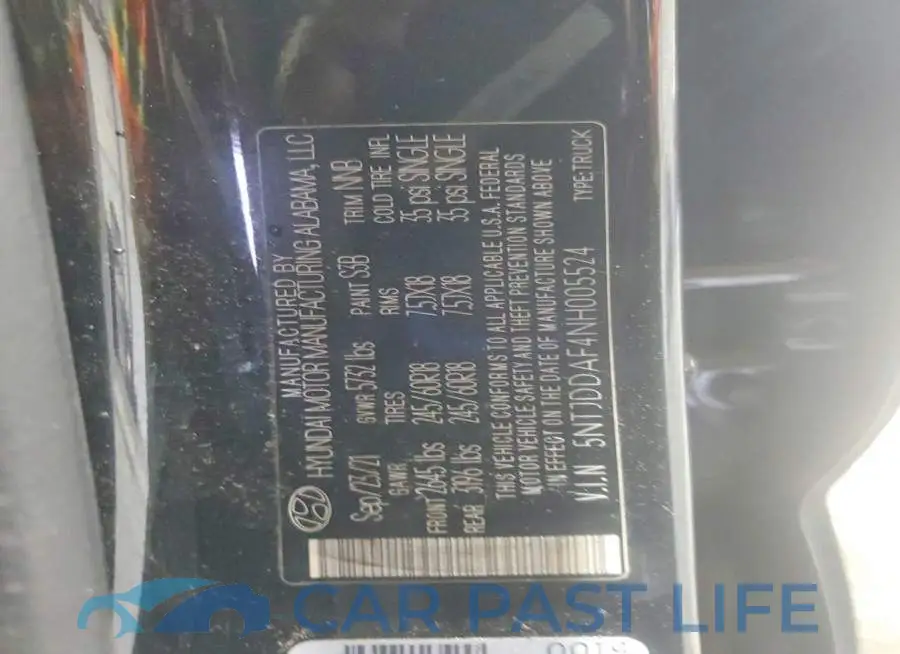 5NTJDDAF4NH005524# 14