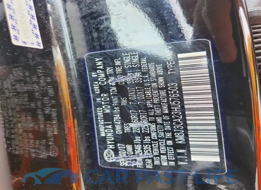 KM8J3CA23HU576503# 12
