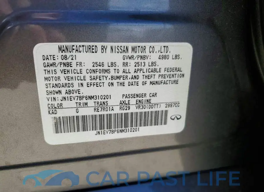 JN1EV7BP6NM310201# 12