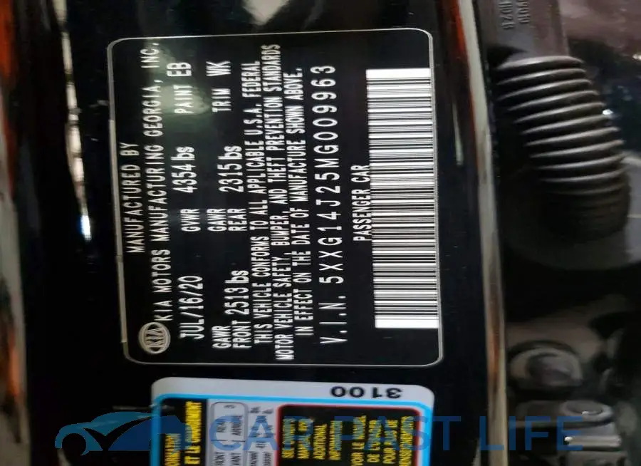 5XXG14J25MG009963# 12