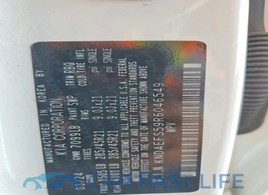 KNDAEFS59R6046549# 13