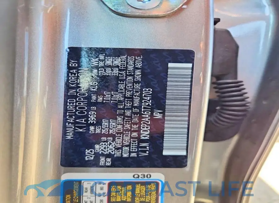 KNDEP2AA6T7924703# 12