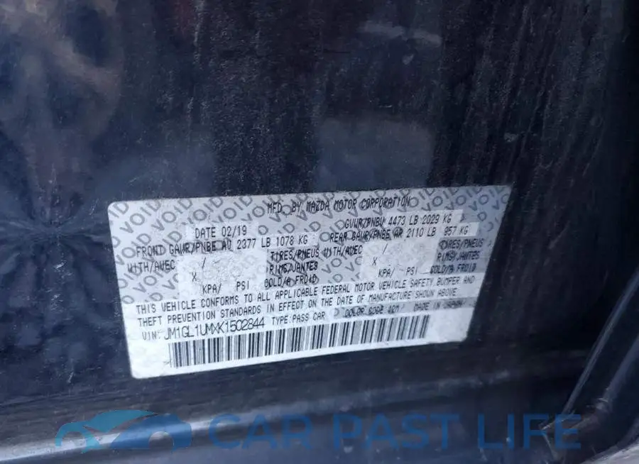 JM1GL1UMXK1502844# 12