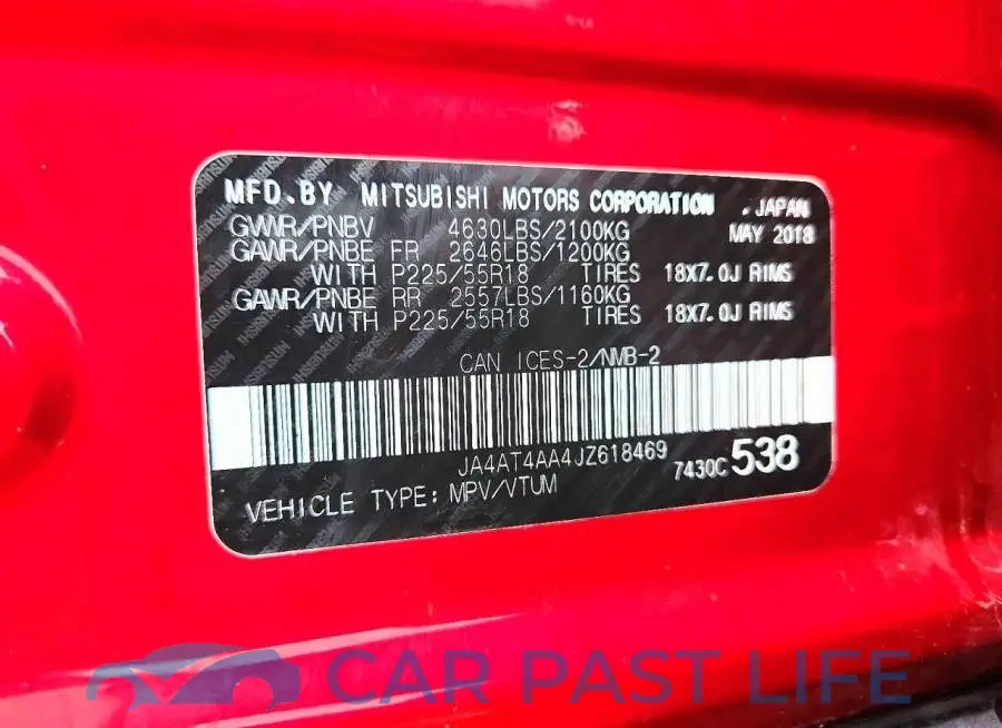 JA4AT4AA4JZ618469# 13