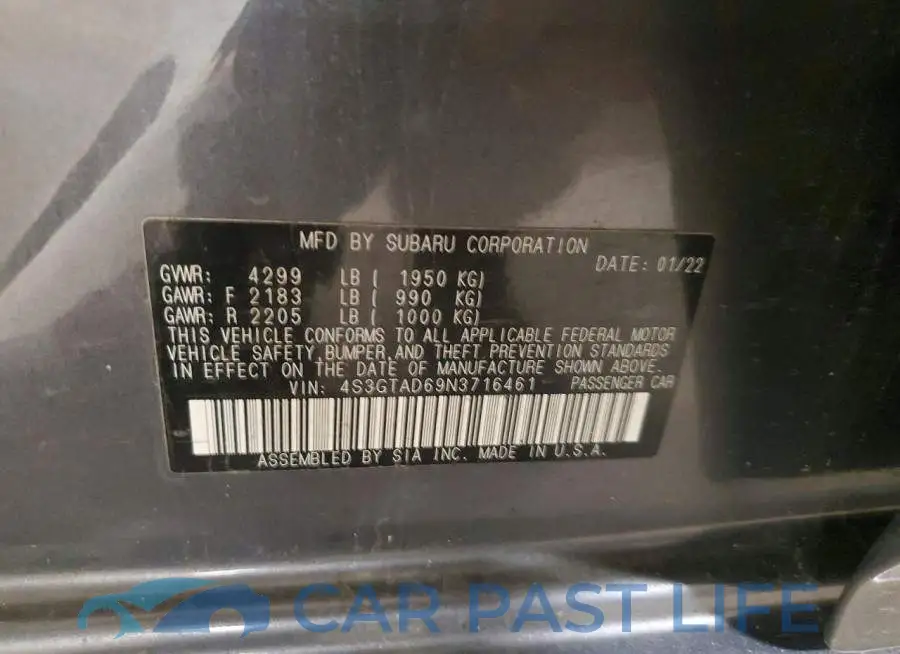 4S3GTAD69N3716461# 13