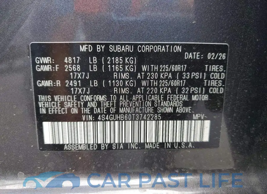 4S4GUHB60T3742285# 13
