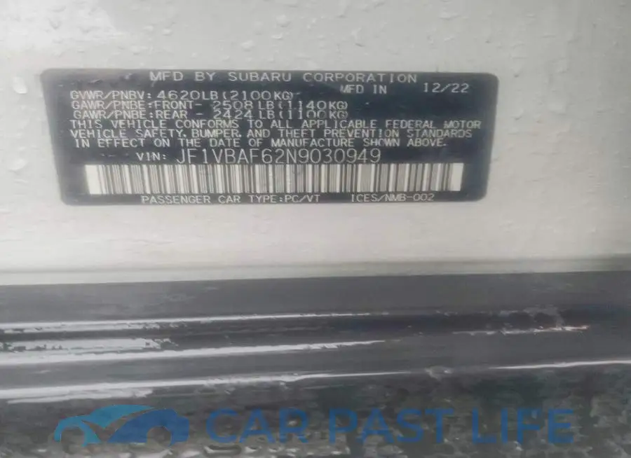 JF1VBAF62N9030949# 12