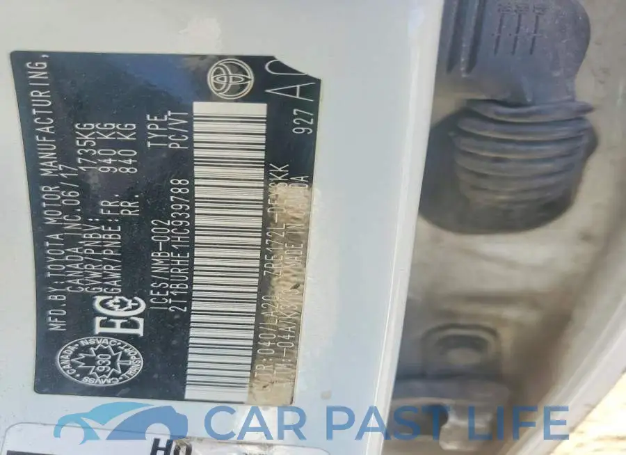 2T1BURHE1HC939788# 12
