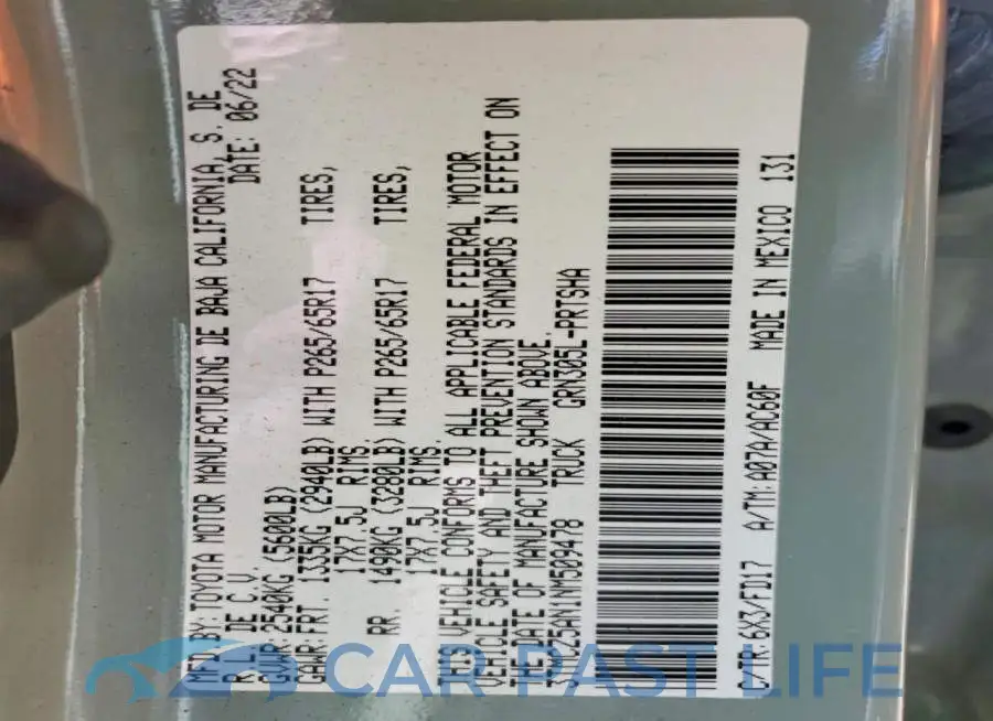 3TMCZ5AN1NM509478# 12
