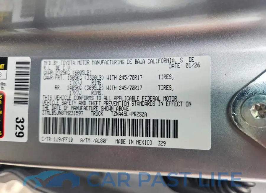 3TMLB5JN8TM231597# 12