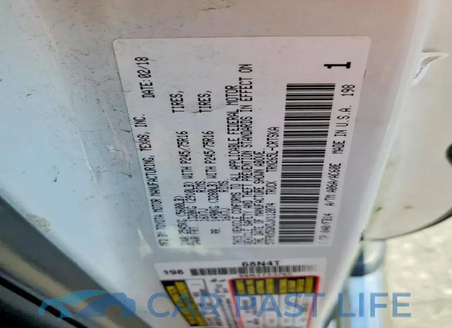 5TFRX5GN3JX112074# 12