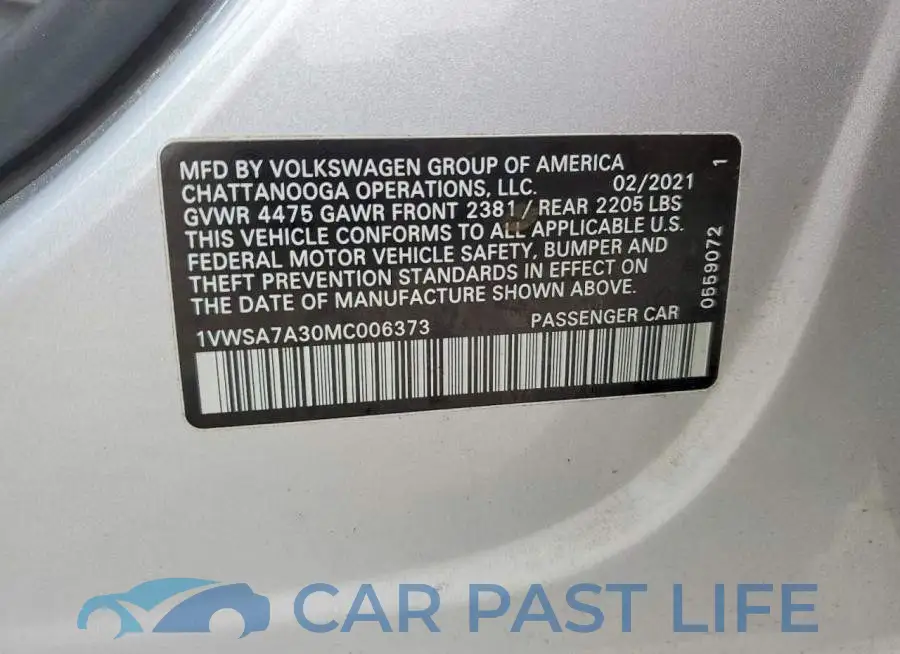 1VWSA7A30MC006373# 13