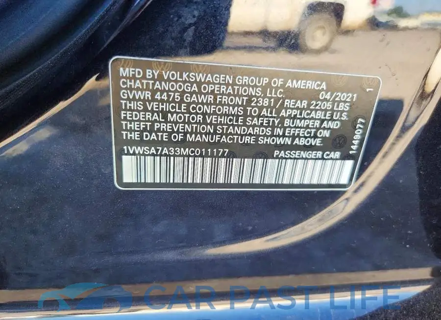 1VWSA7A33MC011177# 12