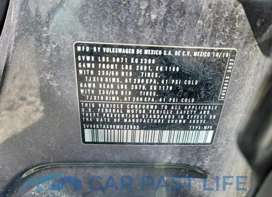 3VV4B7AX9KM022693# 13