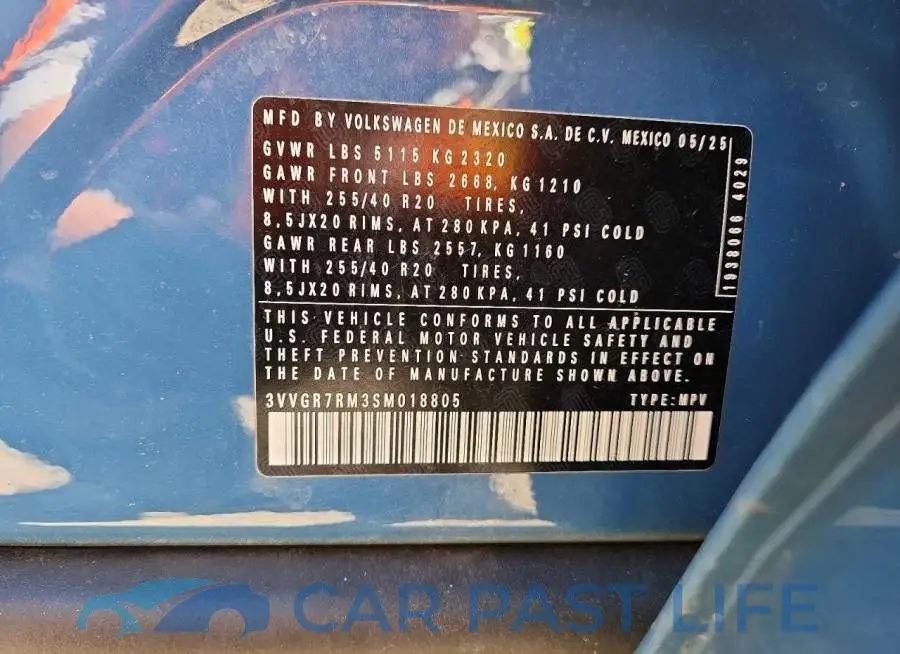 3VVGR7RM3SM018805# 14