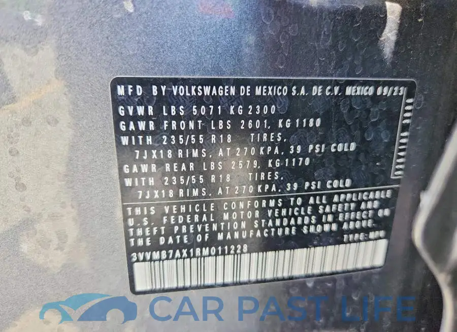 3VVMB7AX1RM011228# 13