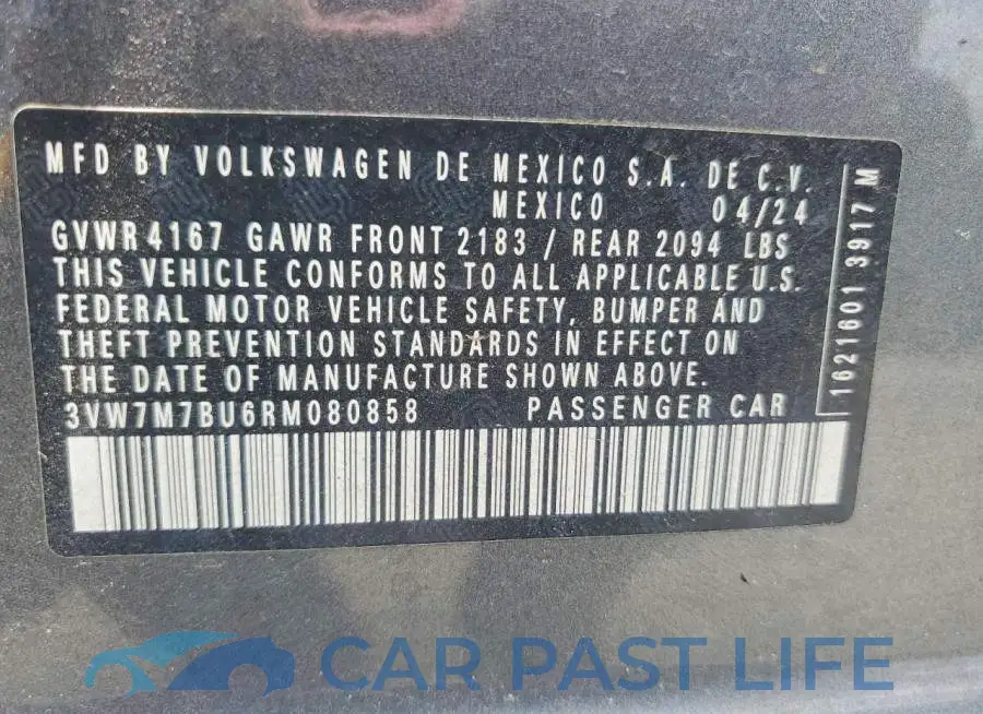 3VW7M7BU6RM080858# 12