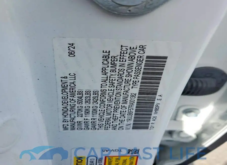 19UUB6F57RA001382# 12