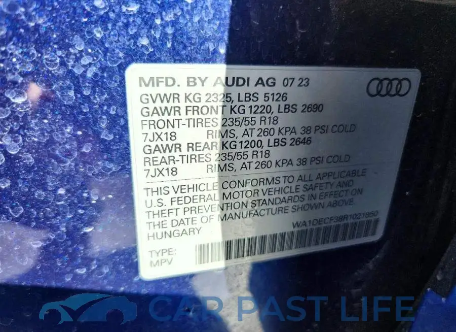 WA1DECF38R1021850# 14