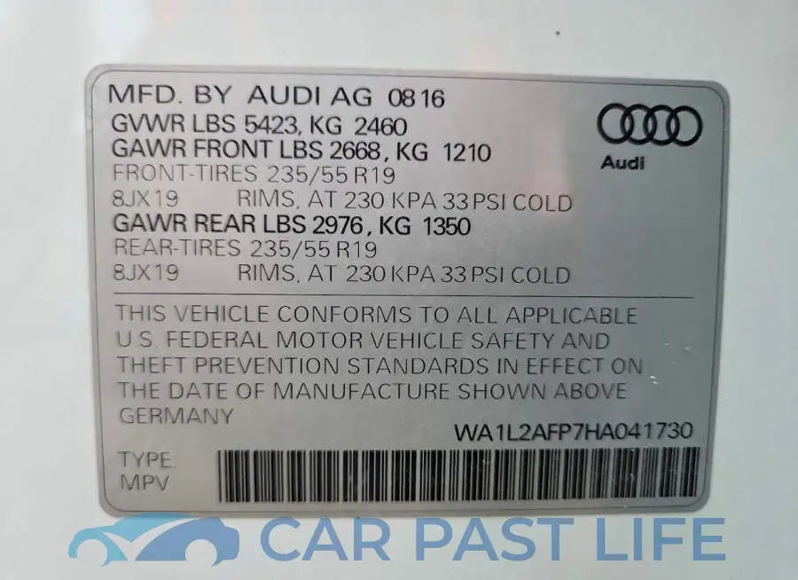 WA1L2AFP7HA041730# 14