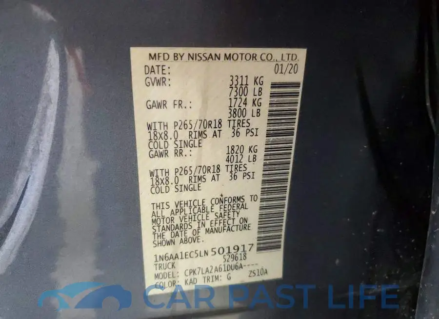 1N6AA1EC5LN501917# 12