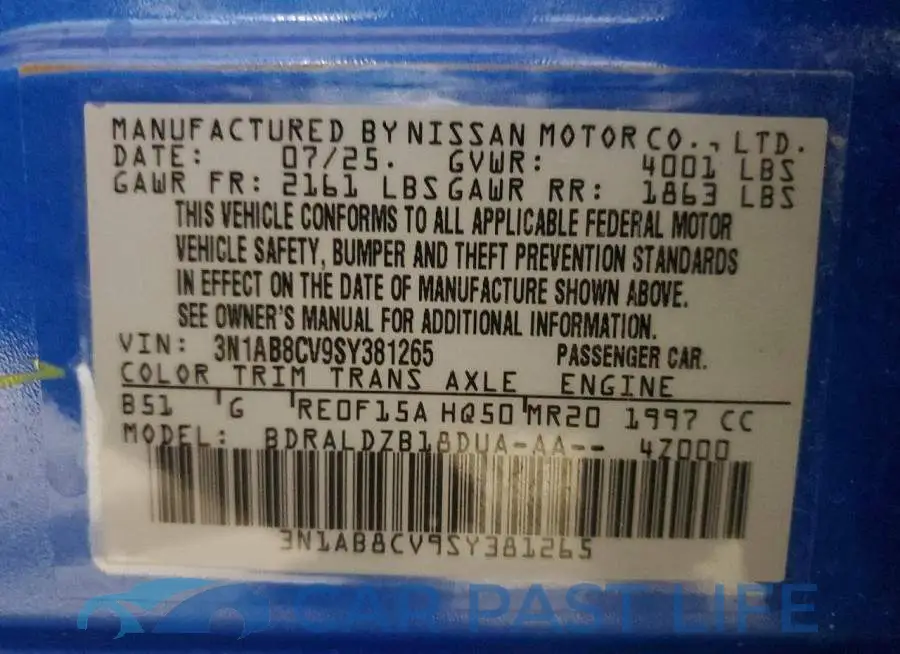 3N1AB8CV9SY381265# 13