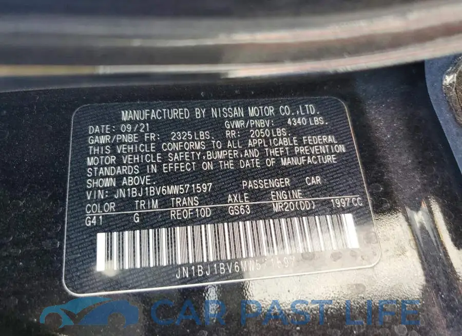 JN1BJ1BV6MW571597# 12