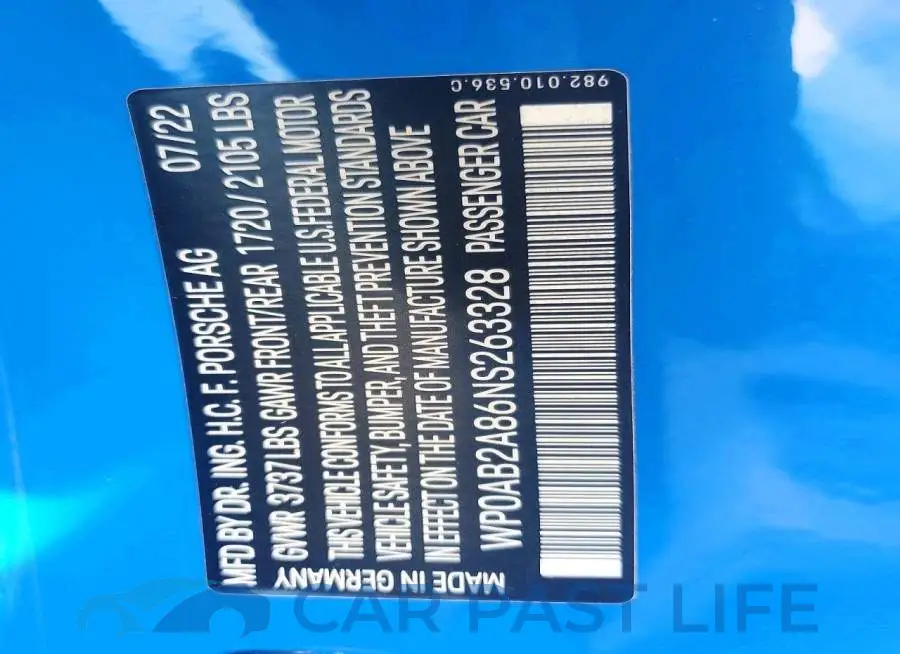 WP0AB2A86NS263328# 12