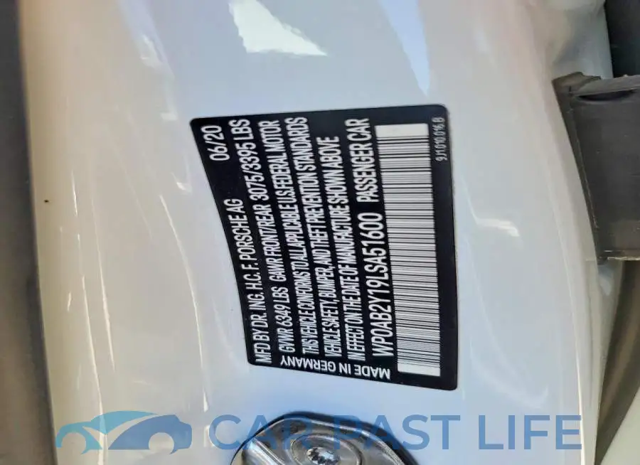 WP0AB2Y19LSA51600# 12