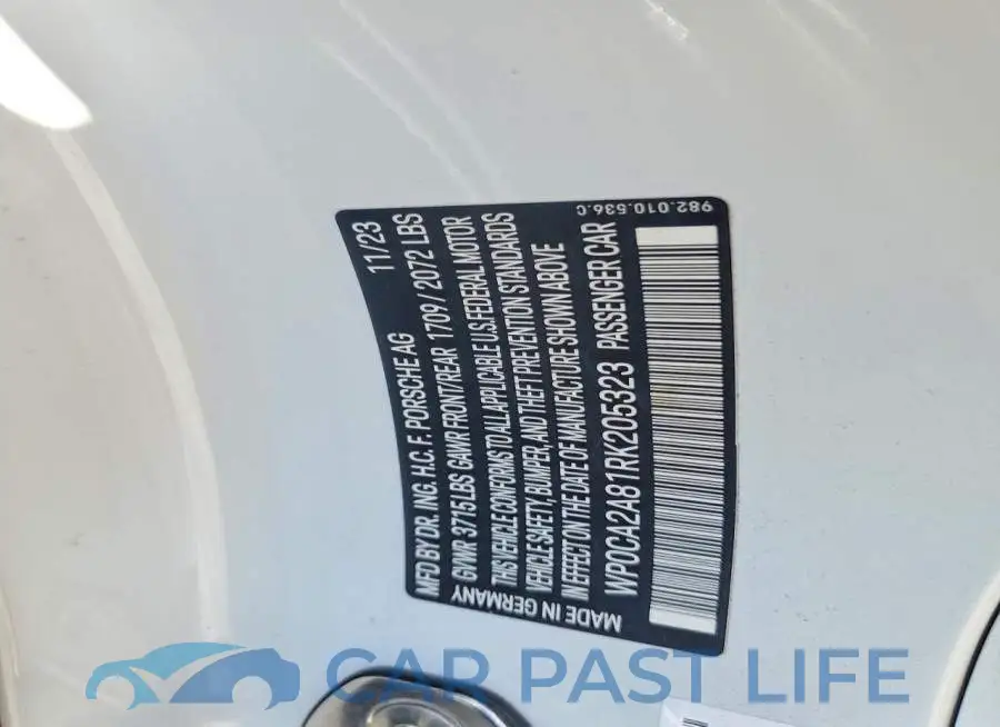 WP0CA2A81RK205323# 13