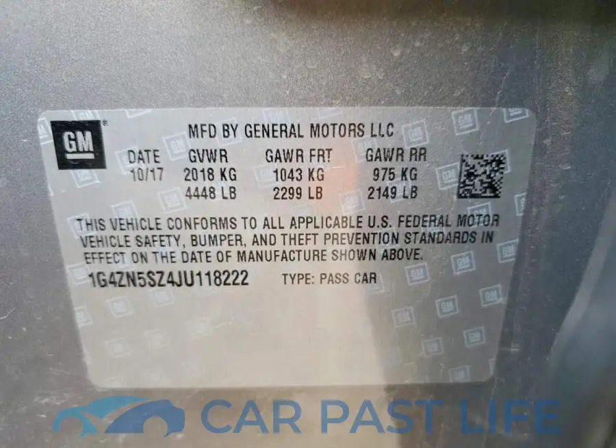1G4ZN5SZ4JU118222# 12
