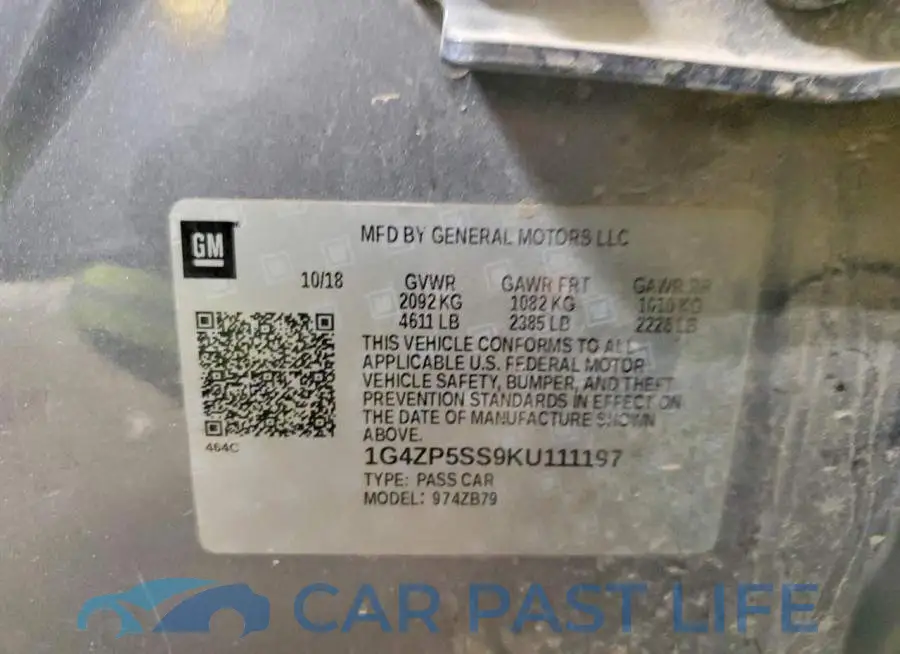 1G4ZP5SS9KU111197# 12