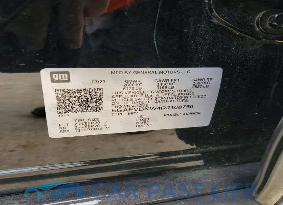 5GAEVBKW4RJ108750# 12