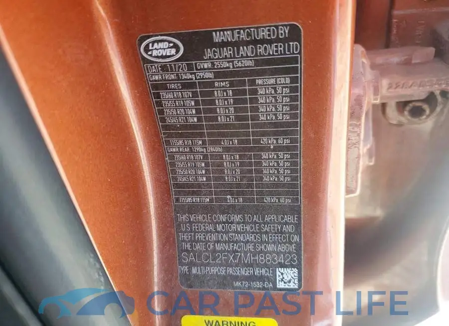 SALCL2FX7MH883423# 13