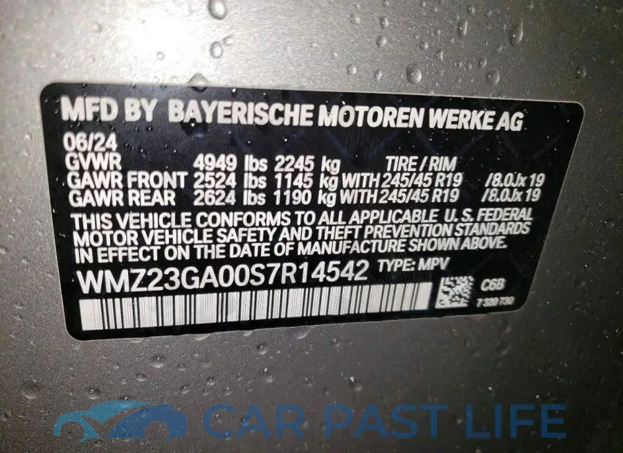 WMZ23GA00S7R14542# 13