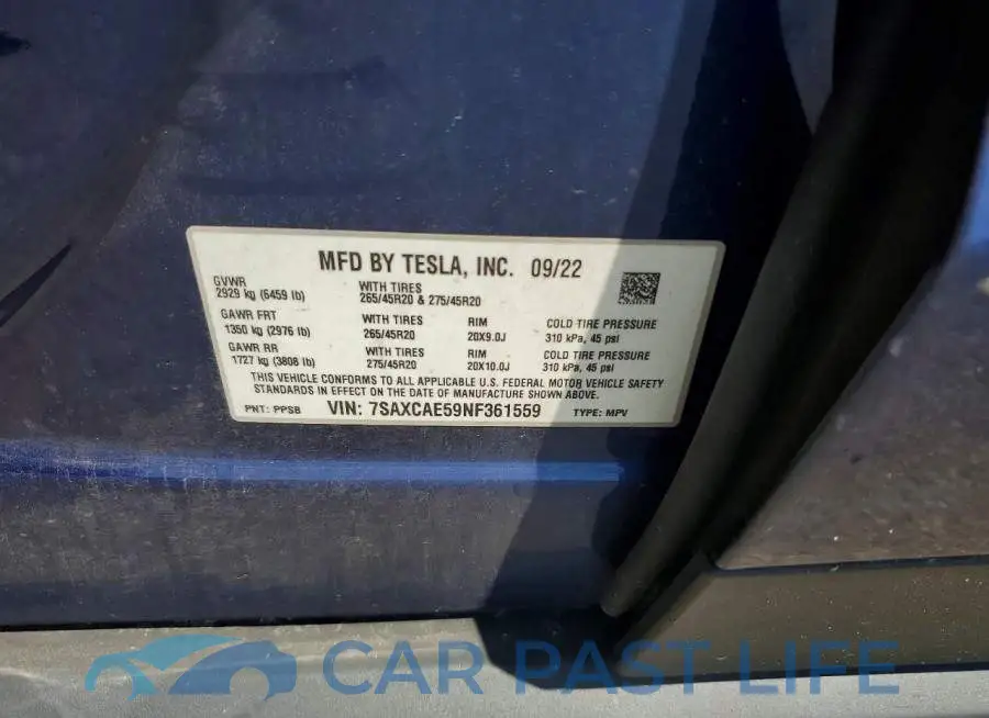 7SAXCAE59NF361559# 13