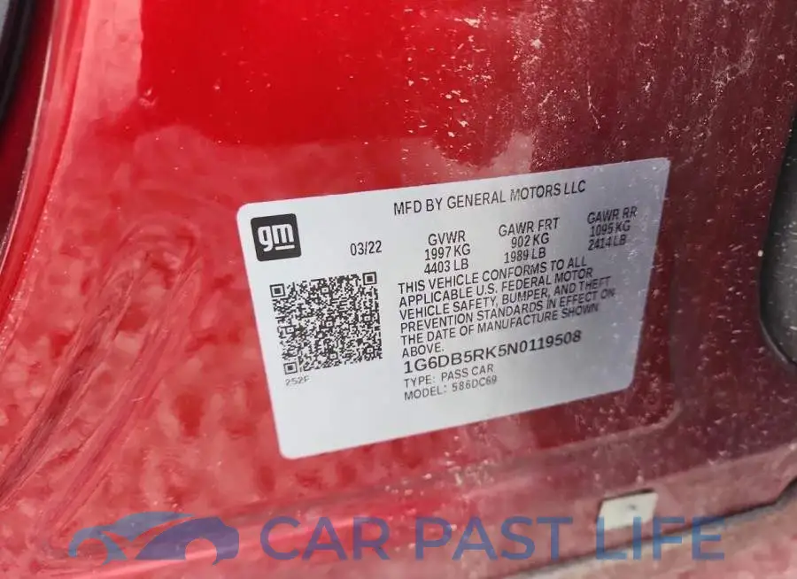 1G6DB5RK5N0119508# 12