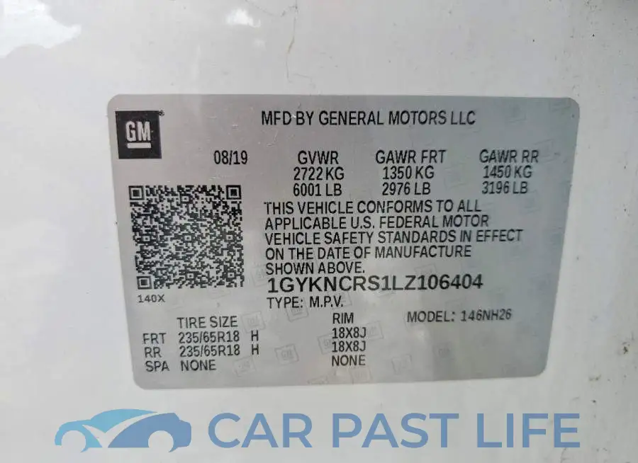 1GYKNCRS1LZ106404# 13